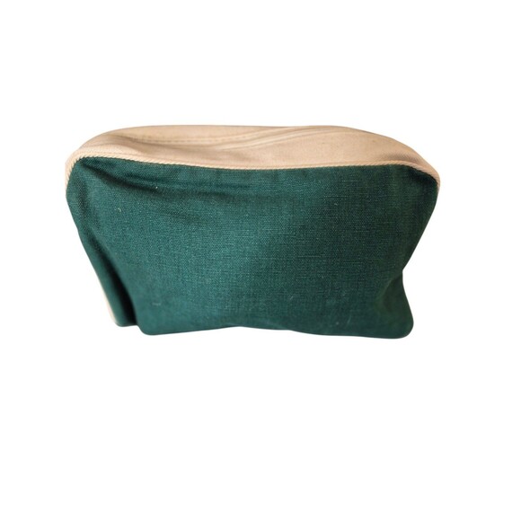 Boundry Waters Vintage Canvas Toiletry Bag Mallard Print Green White - Picture 2 of 6